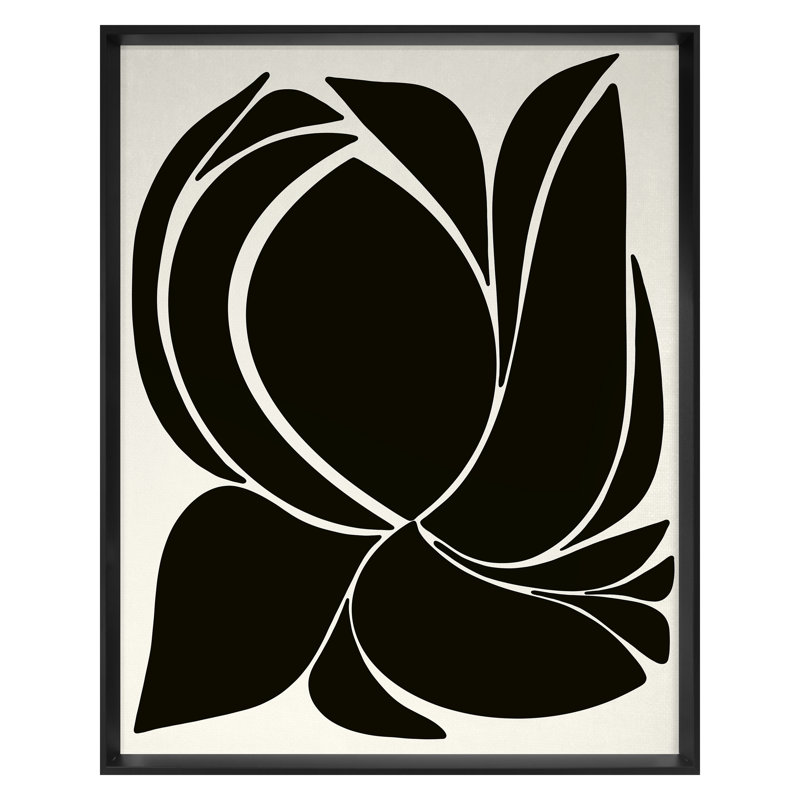 "Deep Floral 1" par Bock, Alicia, H 20 po x l 16 po, Noir