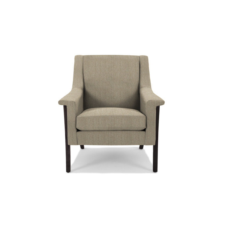 Arlo Armchair, Wenge, Antique Beige Sunbrella® Canvas