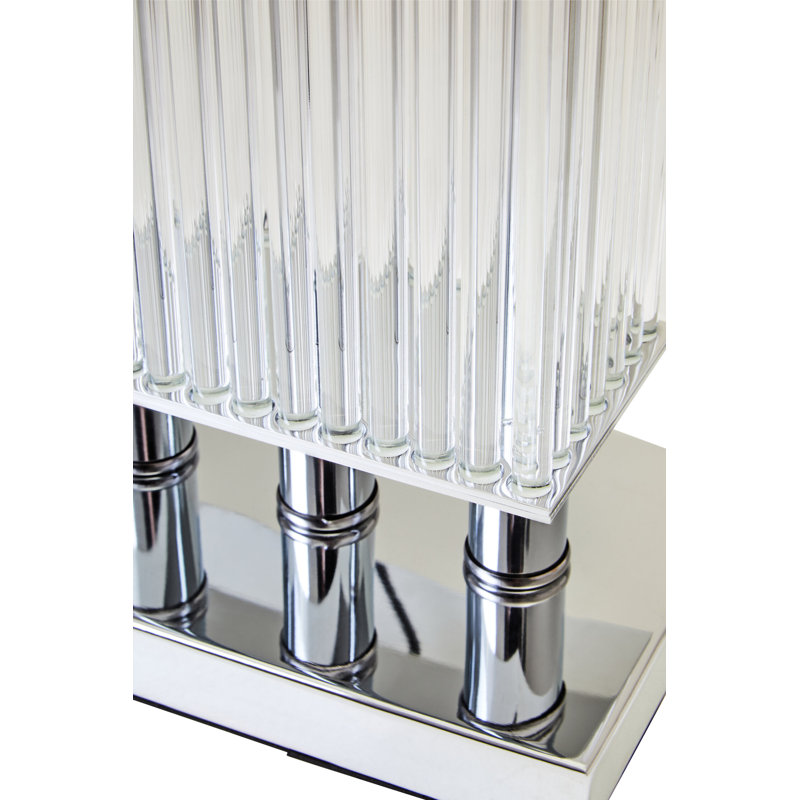 Table Lamp, Silver/Clear