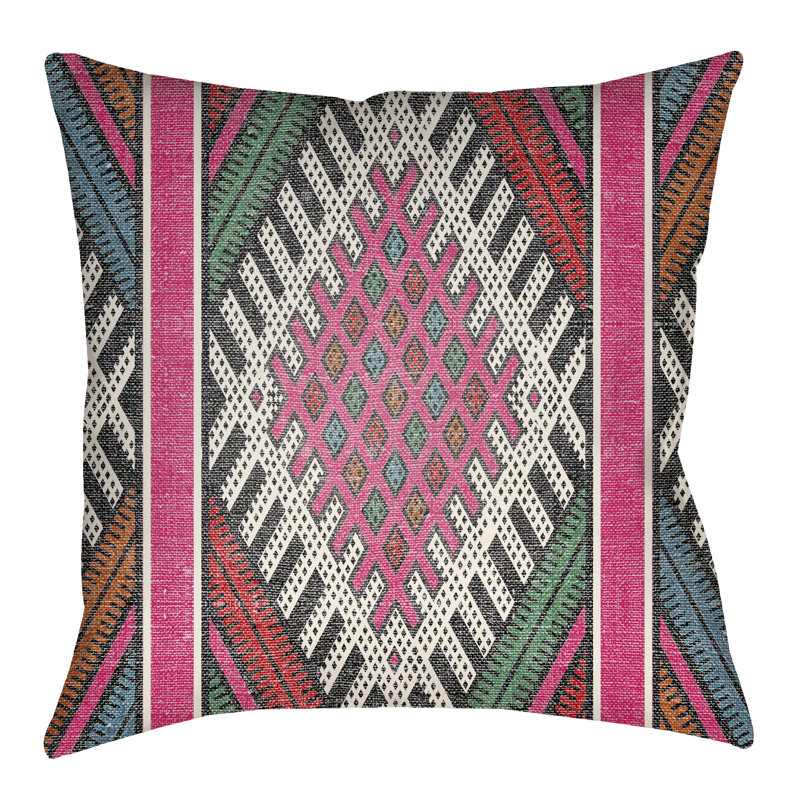 Lolita Pratt Geometric Reversible Throw Pillow, 18" x 18", Gray/Light Gray