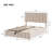 Upholstered Platform Bed In Beige With Ample Storage Solution Space
