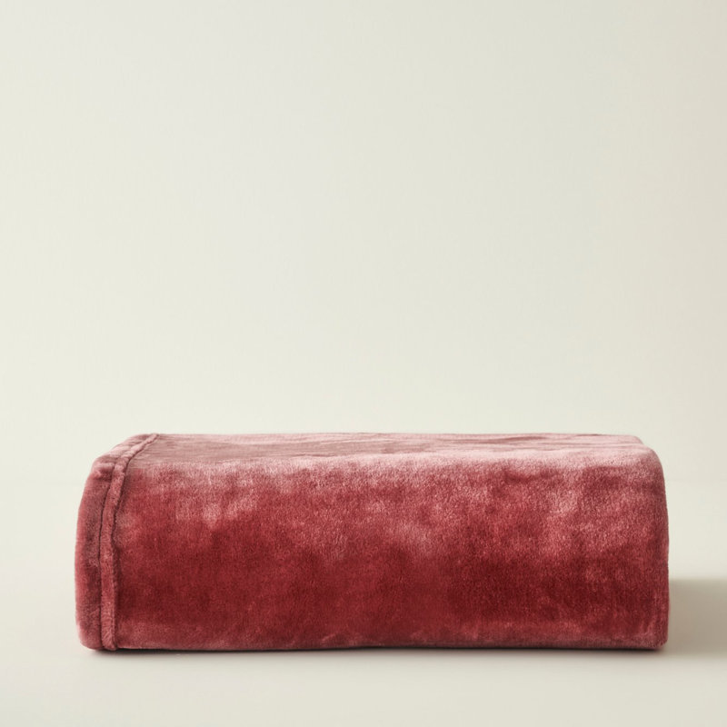 Jeté en peluche Shelly Wellsoft, Rose