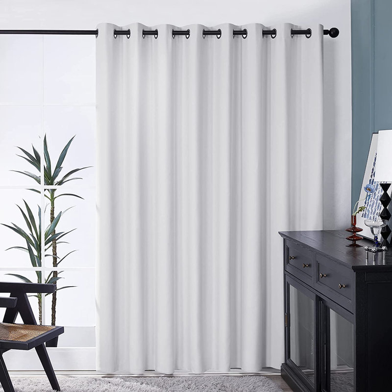 French Door Curtain Single Panel, 203 W x 214 D cm, Silver Grey