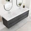 Ensemble de meuble-lavabo mural 72 po avec double lavabo double intégré en résine-904334494-904334492