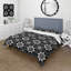 Ensemble de housse de couette noir et blanc Mid-Century Quatrefoil - Mid-Century-109173206