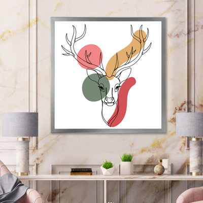 " Minimalism Christmas Deer Earth Tones "