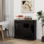 Armoire à ordures inclinable à deux tiroirs et à deux compartiments - Noir