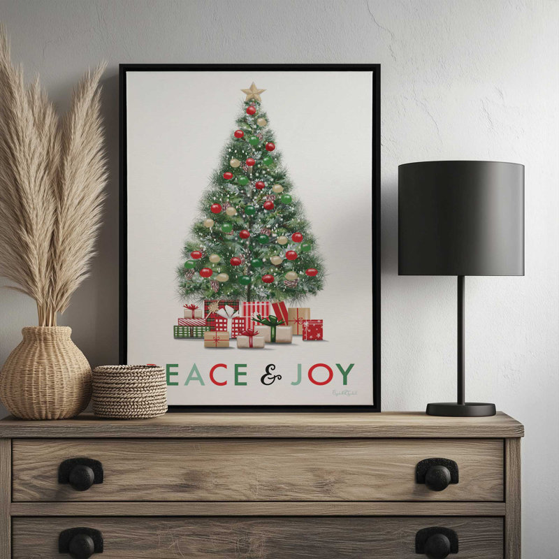 «Peace & Joy» par Elizabeth Tyndall, reproduction d'art, L 18 po x H 24 po, Brun, Toile avec cadre