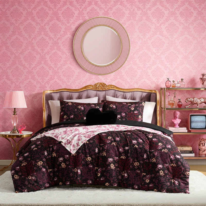 Ensemble d'édredon réversible Betsey Johnson, Très grand lit
