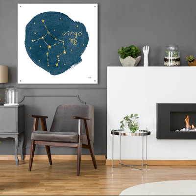 «Horoscope Virgo» par Moira Hershey, art mural en verre acrylique, 24 po x 24 po