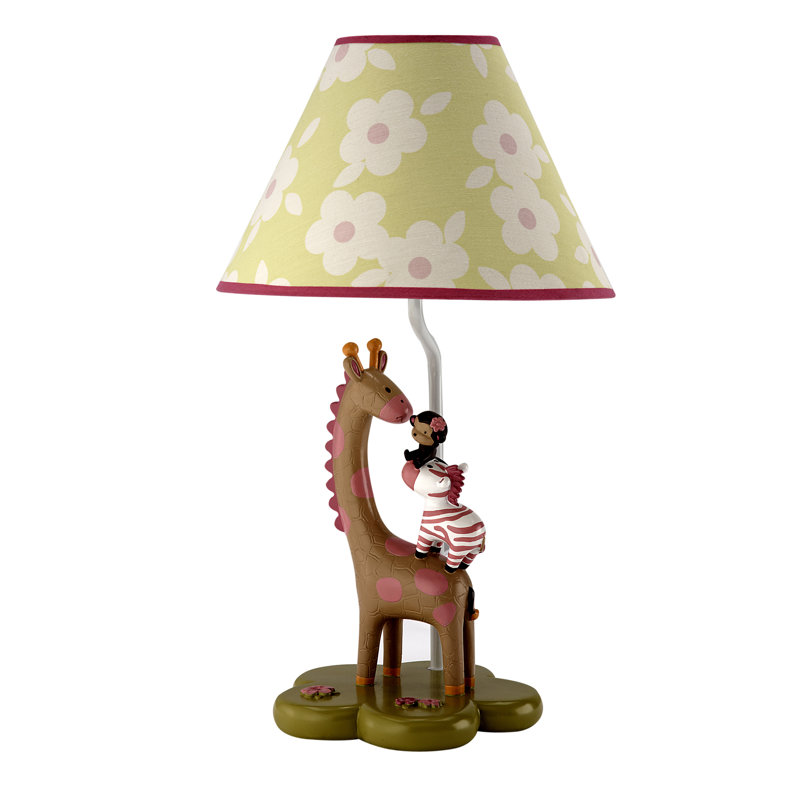 Abat-jour empire en tissu H 18 "jungle