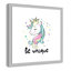 «Be Unique», impression sur papier licorne-47848657-47848667