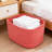 Woven Storage Basket For Organizing, Cotton Rope Organizer Bin For Shelves, Closet & Nursery, Decorative Toy And Book Storage Basket With Handles
