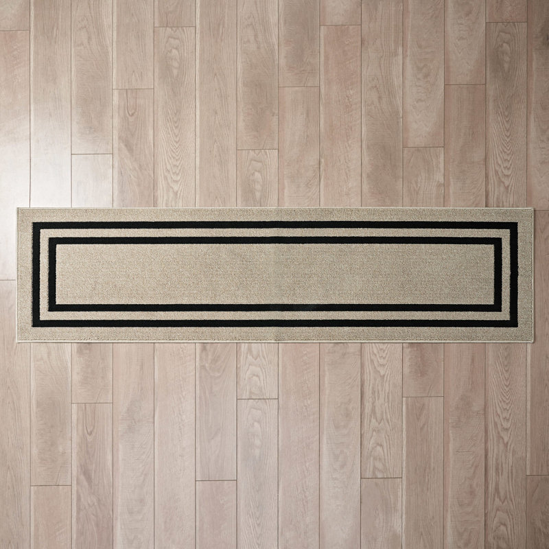 Nautica Double Line Machine Washable All Loop Tufted Rugs 1-Piece, Rectangle 2'2" x 8'