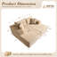 Canapé modulaire en velours côtelé 2 pièces 74,8 po Boneless-410150416
