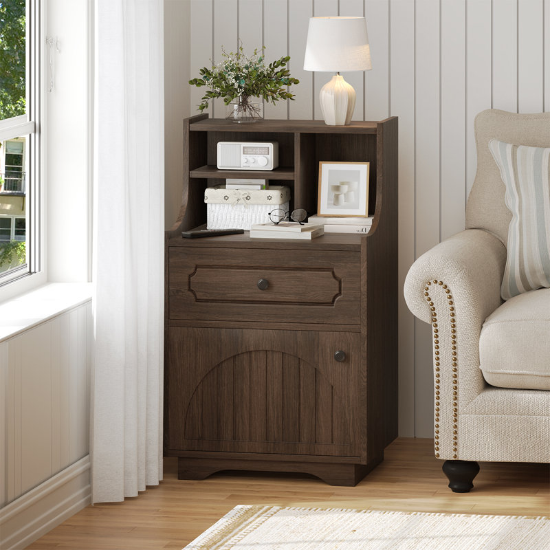 Table de chevet Modern Farmhouse, Brun