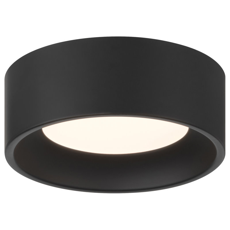Plafonnier encastré DEL Bongo 5CCT - H 2 po - Finition noire, Black