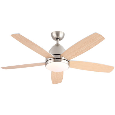  52 in. Indoor Smart Ceiling Fan with Integrated LED Light Kit, Work With Tuya APP,Smart Assistant Devices