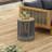 Outdoor Rope Chaise Lounge Set, Patio Lounge Chairs, Outside Poolside Lounge Furniture Set, Teak Look Wood Side Table And Beige Cushions, Chaise Lounge With Adjustable Backrest-1831693758-1831693759