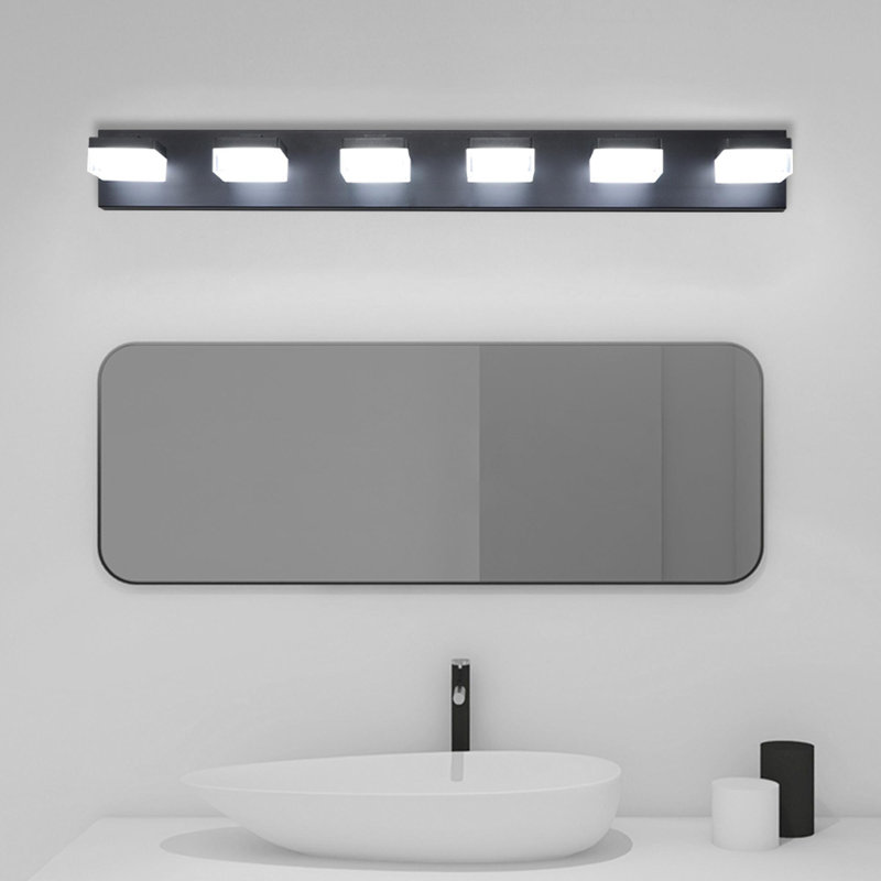 Modern Simple Bathroom Vanity Light, Black