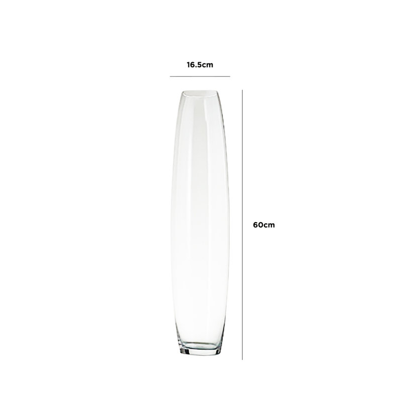 Avva Handmade Glass Floor Vase, 60cm H x 16.5cm W x 16.5cm D