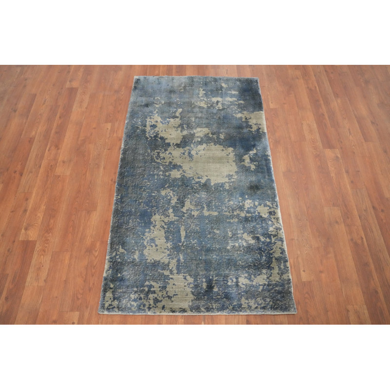 Tapis abstrait délavé 3 x 5 pour un look contemporain