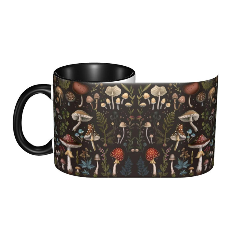 Mushroom Coffee Mug 11OZ Funny Ceramic Tea Cup Kitchen Decor Novelty Presents for Home Office Travel