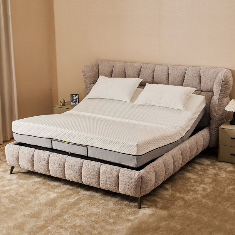Base de lit réglable avec tête et pied inclinés, moteur silencieux, zéro gravité, Très grand lit