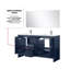 Ensemble de miroir de meuble-lavabo double 60 po x P 20 po Lafarre-97832473-113113398