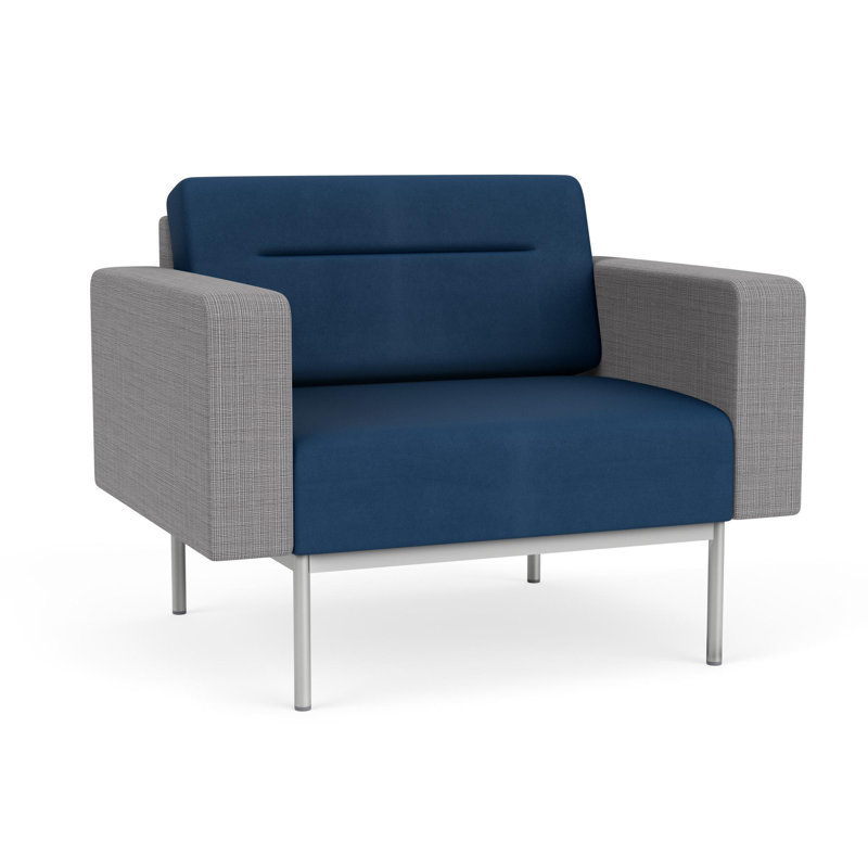 Fauteuil de bureau Darsey, Sans alimentation, Argent argent, Patriot Plus Blue Ridge; gris chambray