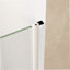 Porte de douche pivotante avec cadre en aluminium brossé, demi-porte de douche-125293293