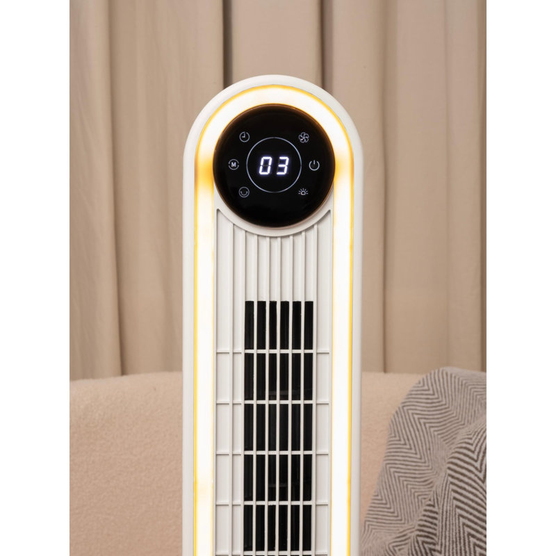 REDIFFUSION HALO 42 INCH DIGITAL TOWER FAN, White