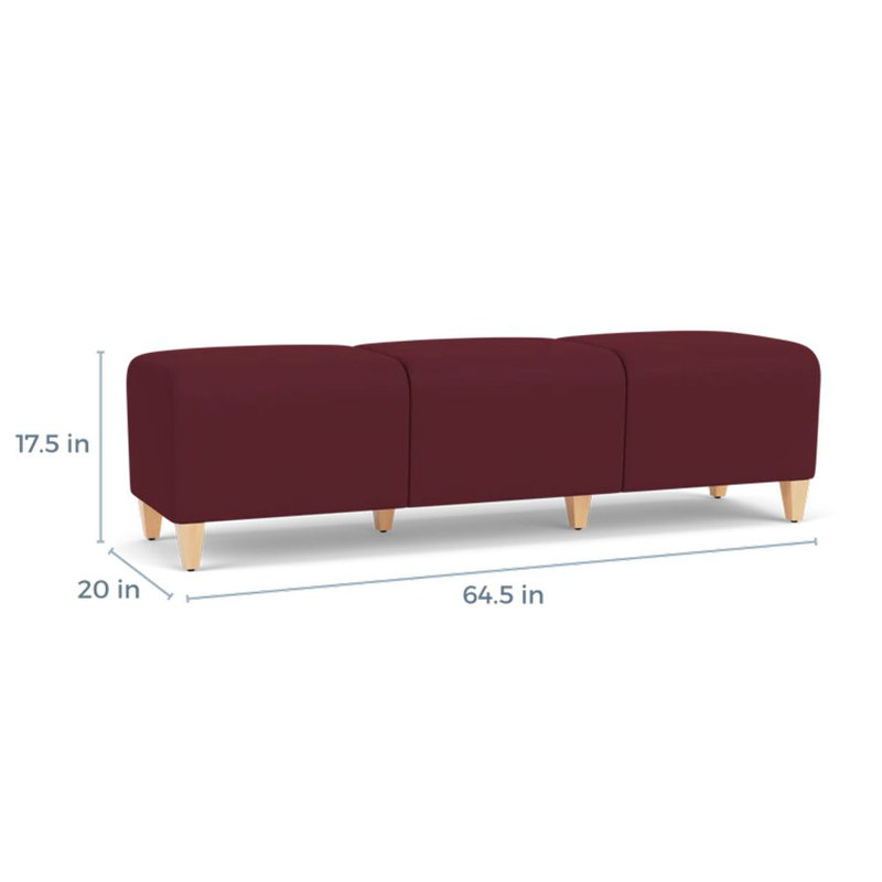 Banc de réception 3 places Siena, Naturel, Vin portes ouvertes