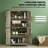 43.3" Tall Storage Sideboard With 4-Doors, Wood Foyer Storage Cabinet, Pantry Cabinet, For Kitchen, Dining Room And Living Room-1915013644