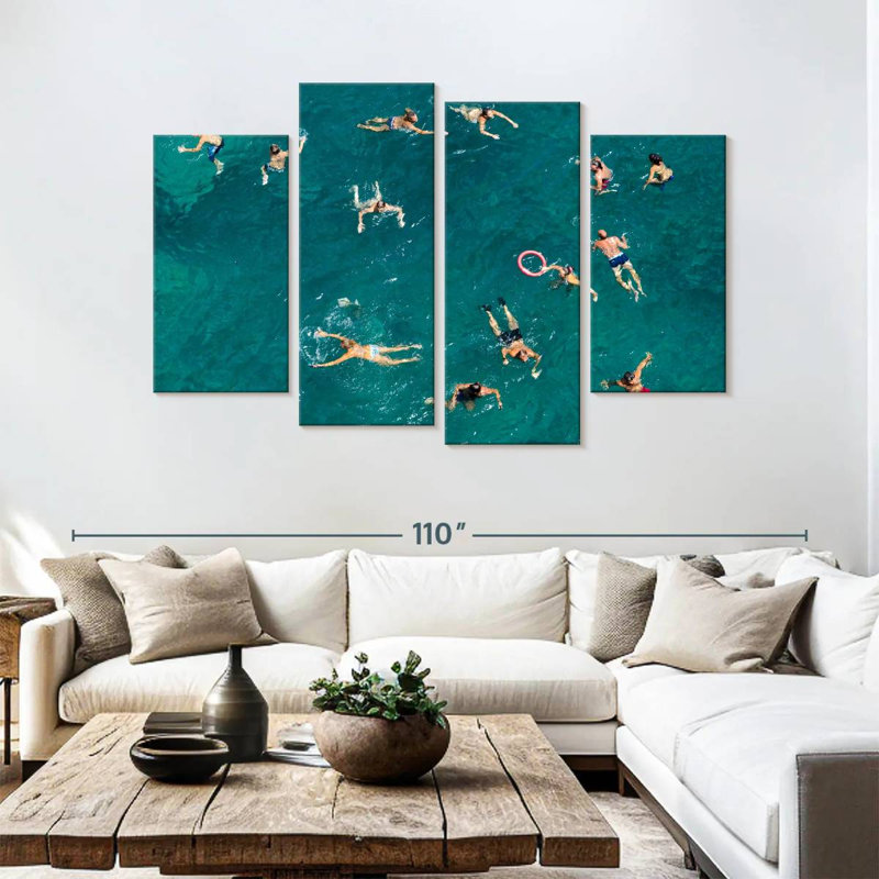 Sireci Blue Water Swim, 54" H x 84" W