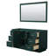 Base de meuble-lavabo simple autoportante de 59,25 po avec miroir de 58 po Miranda-63966618