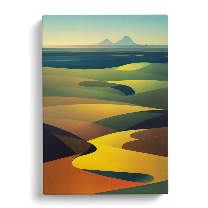XV1022-363X Abstract Mountain Landscapes No.6 - Print, 60cm H x 40cm W, No Matte, Wrapped Canvas