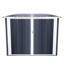 Rangement extérieur en acier galvanisé pour 4 vélos, eau de feu pourriture rouille, local à vélos gris, logement, par mauvais temps,