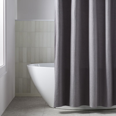 Felix Cotton Waffle Shower Curtain