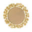 Miroir mural rond de 30,5 po avec caractéristiques de feuille d'or, cadre en fer, miroir, détails de la méthode de nettoyage des taches,