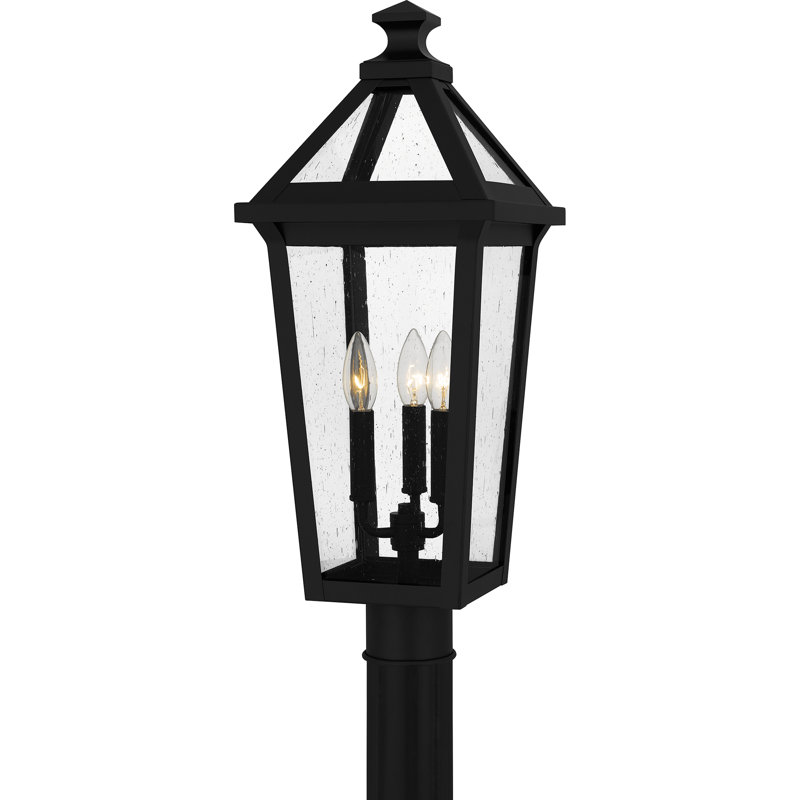 Lampadaire d'extérieur 3 lumières noir mat Achaius