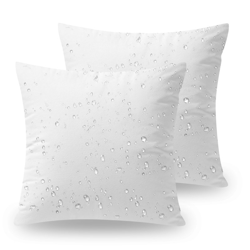 Ensemble de coussins d'extérieur imperméables, coussins décoratifs, 2, Square 16"