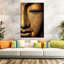 Visage de Bouddha doré sur toile-1063681711