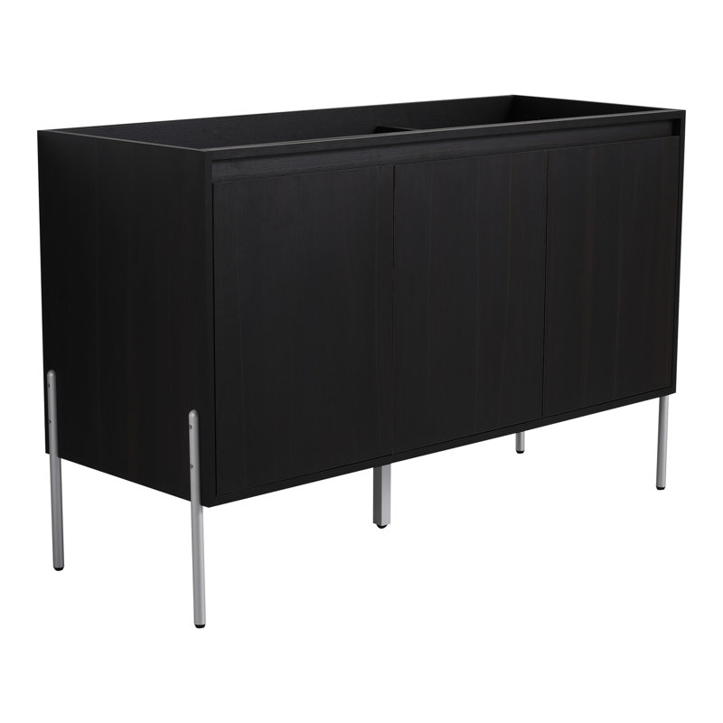 Meuble-lavabo 48 po en chêne foncé