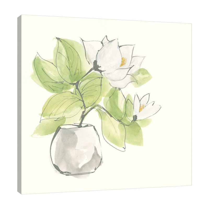 «Plant Magnolia II», toile tendue par Chris Paschke, H 30 po x l 30 po x P 1,5 po