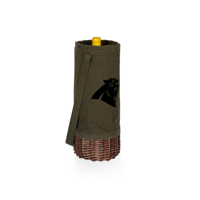 NFL Carolina Panthers Malbec Insulated Canvas and Willow Wine Bottle Basket