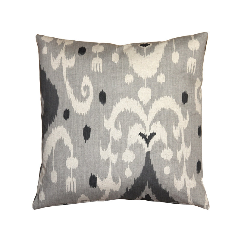 Coussin Indah Ikat, Gris