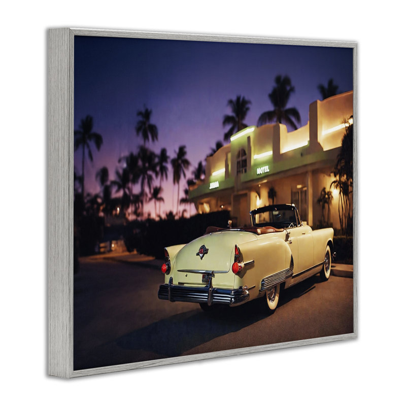 Giclée encadrée par une voiture antique, Estampe numérique Farmhouse, H 11 po x l 14 po