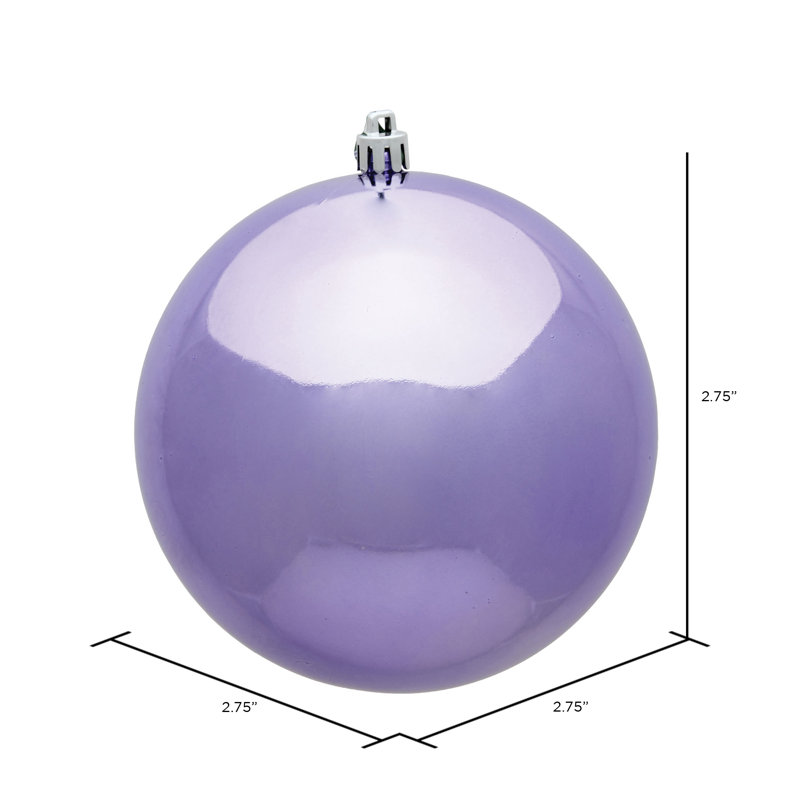 Décoration de boule décorative des Fêtes, H 2,75 po x l 2,75 po x P 2,75 po, Lavande, 1