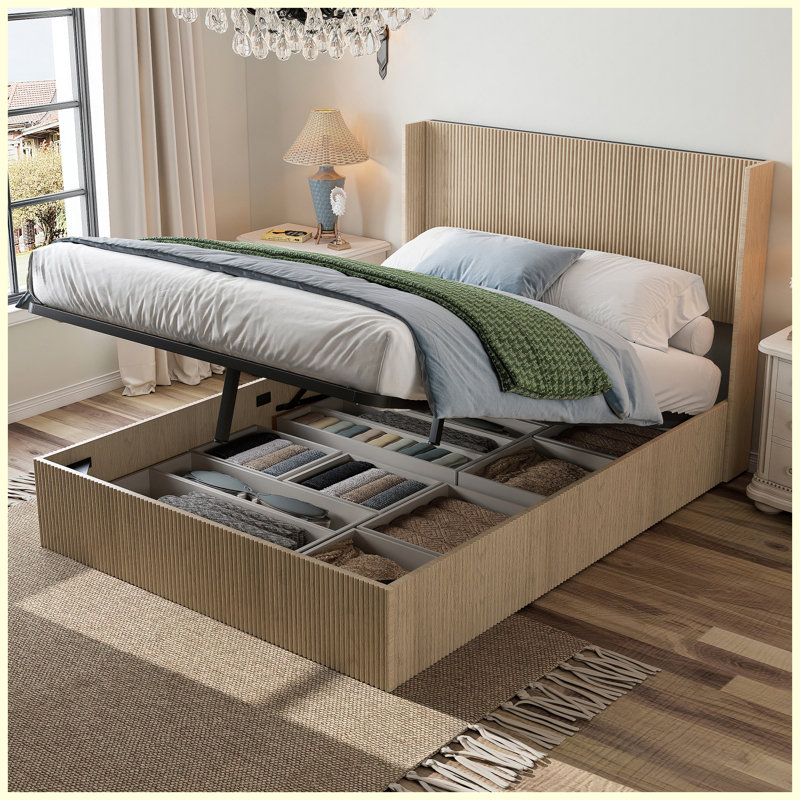 Platform Bed Queen Size Solid Wood Platform Bed Oak